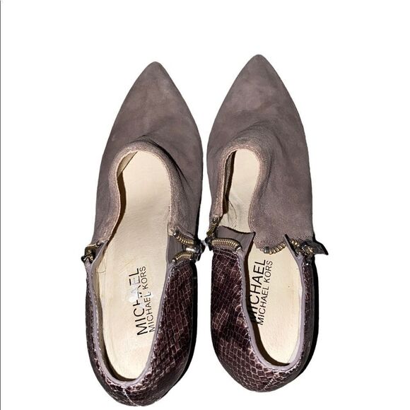 Michael Michael Kors  Leather Tan and Brown Booties Size 6 1/2 M - Picture 2 of 5